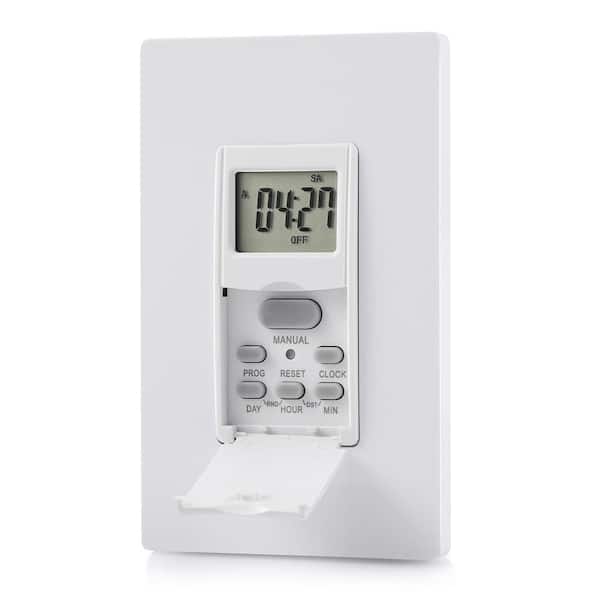 Indoor in Wall Timer Switch for Light, 7 Day, 7 On/Off Settings, DST RDM Mode, Programmable Digital Switch Timer