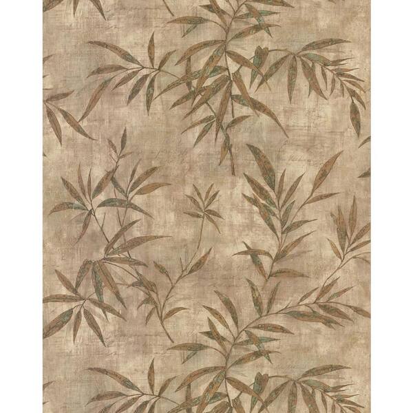 Brewster Destinations by the Shore Neutral Bamboo Wallpaper Sample