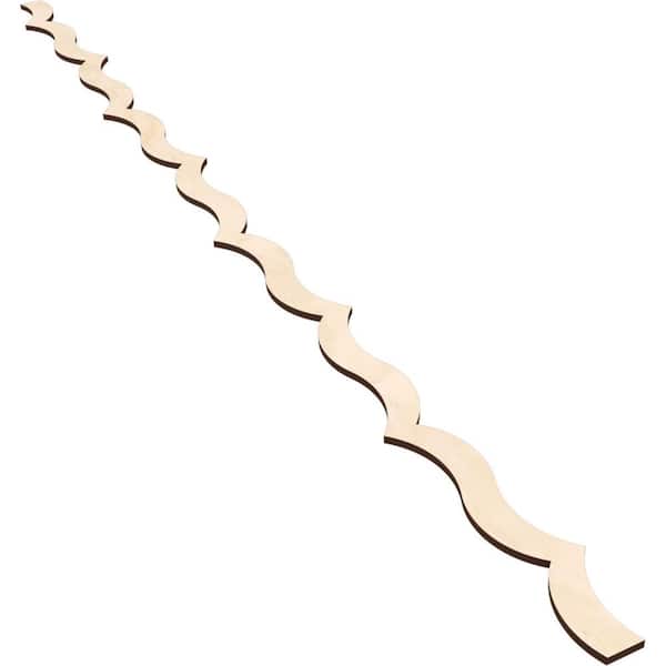Ekena Millwork May 47 in. H x 0.25 in. W Slatwall Panels in Birch 43-Pack