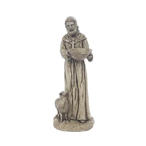 St. Francis with Lamb Concrete Garden Statue