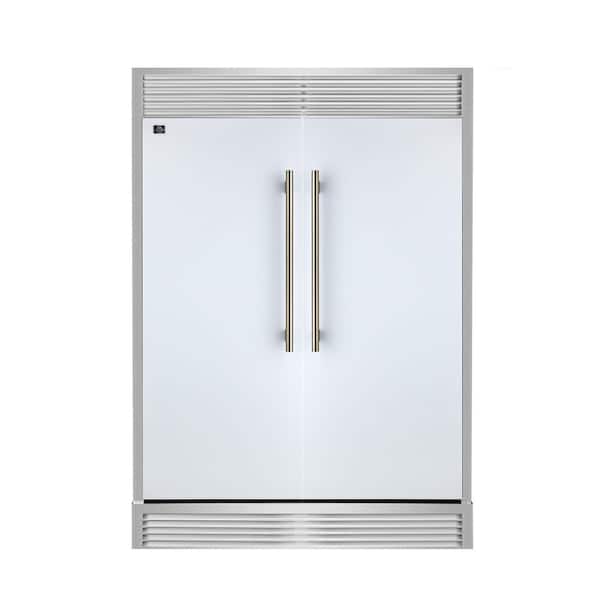 Maderno 2-Piece 56-Inch Convertible Refrigerator, 27.2 cu. ft. with Decorative Grill, 60-Inch Wide in White