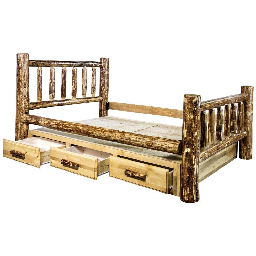 Puritan Pine California King Platform Bed with Storage Drawer