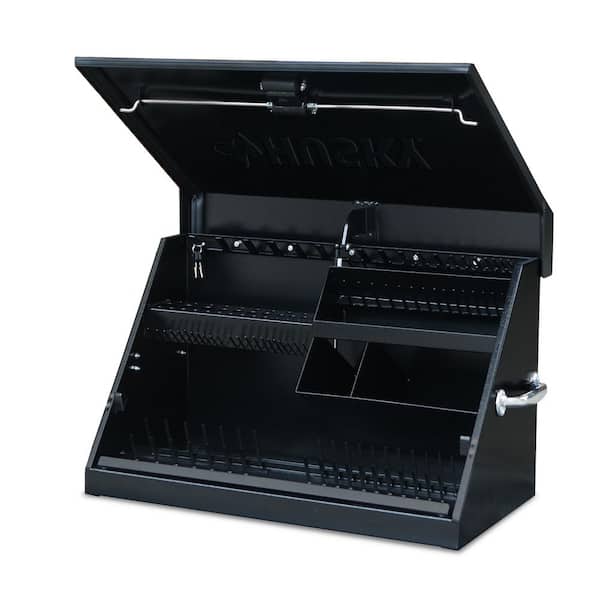 Husky - Heavy-Duty 30 in. W x 15 in. D Black Steel Portable Triangle Top Chest for Sockets, Wrenches and Screwdrivers