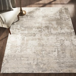 Missy Ivory and Beige 7 ft. 10 in. x 10 ft. 2 in. Polyester Woven Printed Area Rug