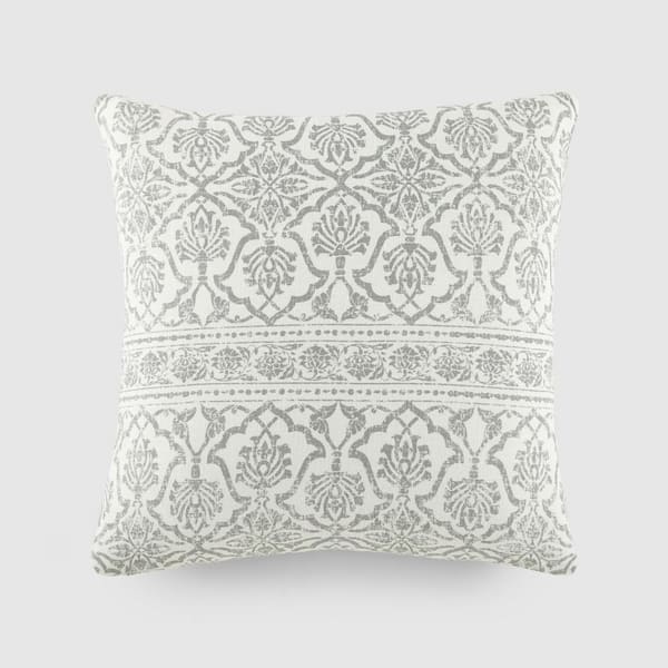 Becky Cameron Antique Artic Floral Elegant Patterns Cotton 20 in. x 20 in. Decor Throw Pillow