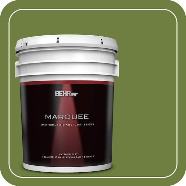 BEHR MARQUEE 5 gal. #410D-6 Moss Landing Flat Exterior Paint & Primer