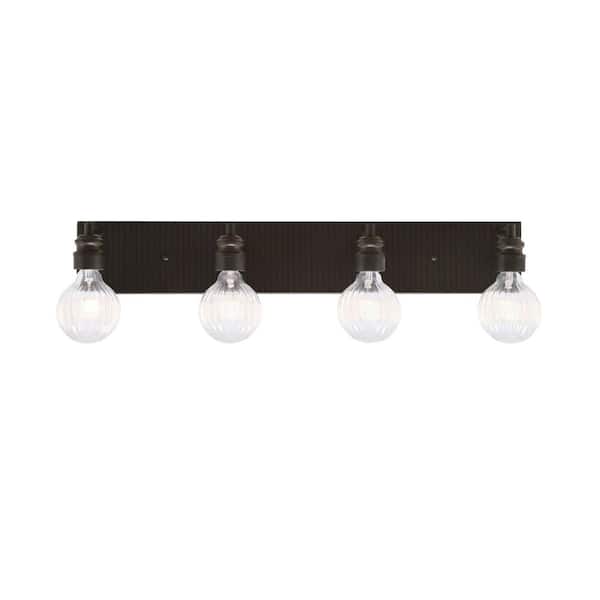 Unbranded Albany 31.25 in. 4-Light Espresso Vanity Light