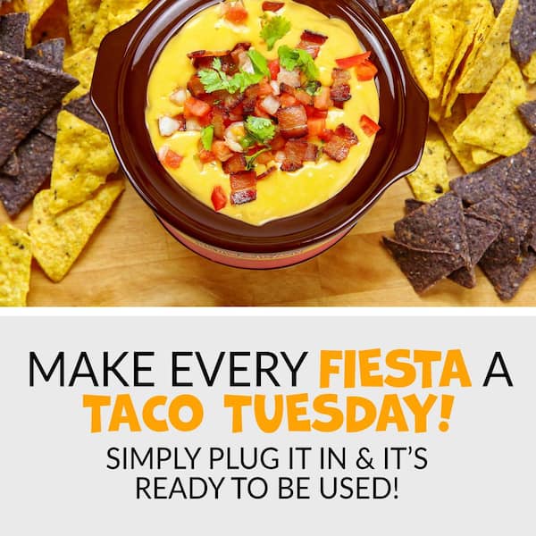 Taco Tuesday 2-Quart Fiesta Slow Cooker With Tempered Glass Lid