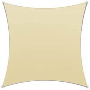 KHOMO Gear Dreieck-Sonnensegel – 10x10x10 Ft, UV-Schutz, Beige, Aus HDPE-Stoff
