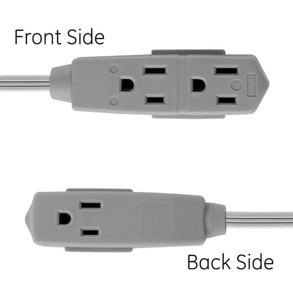 Cordinate Grounded Outlet On/Off Power Switch, 3 Prong, Plug in Adapter,  Easy to Install, for Indoor Lights and Small Appliances, Energy Saving,  Grey