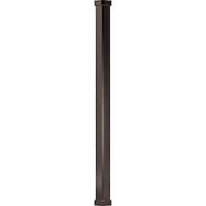 9' x 5-1/2" Endura-Aluminum Craftsman Style Column, Square Shaft (Load-Bearing 20,000 LBS), Non-Tapered, Textured Brown