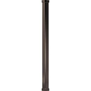 10' x 5-1/2" Endura-Aluminum Craftsman Style Column, Square Shaft (Load-Bearing 20,000 LBS), Non-Tapered, Textured Brown