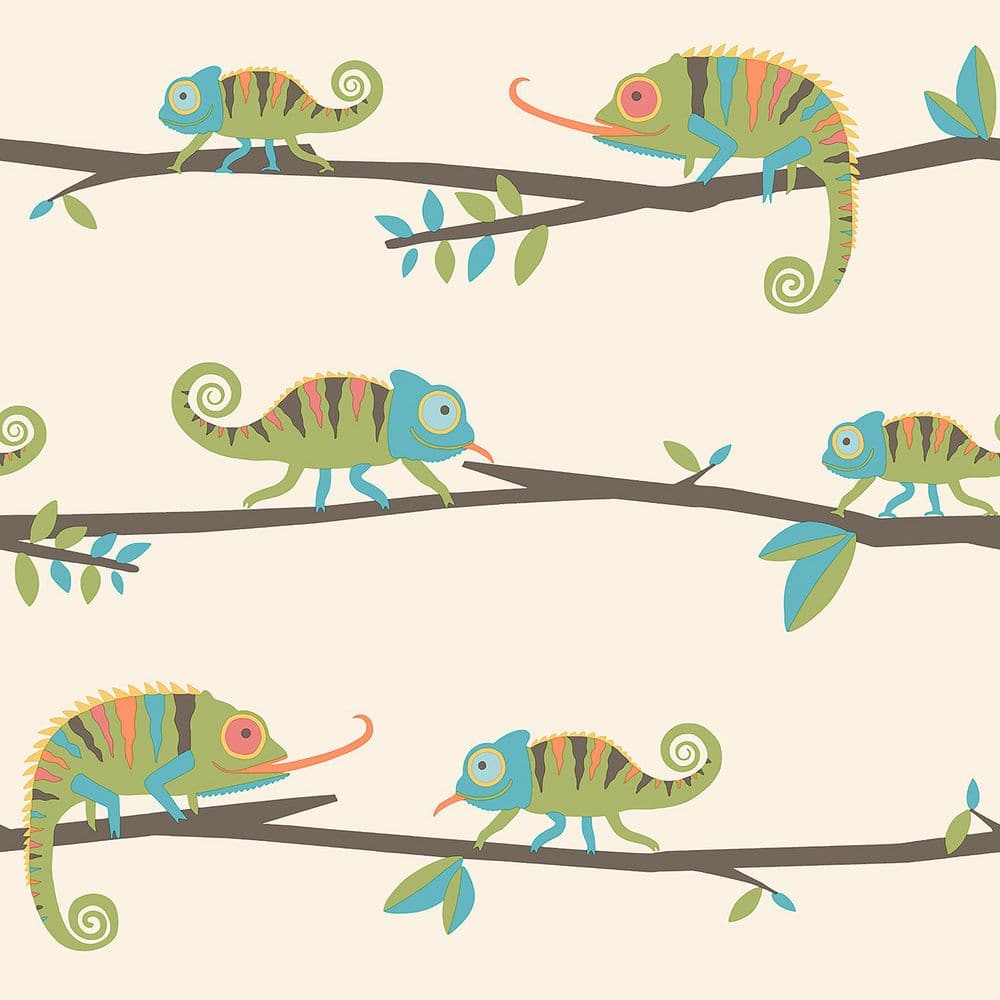 Chameleon Family Green Canopy Stroll Wallpaper Sample price history on PriceWatchPro