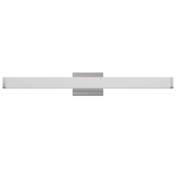 33 in. 1-Light Brushed Nickel LED Bathroom Vanity Light Bar