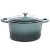 Crock-Pot Artisan 7 qt. Round Cast Iron Nonstick Dutch Oven in Slate ...