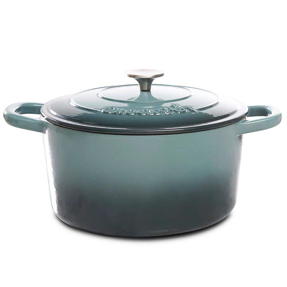 Crock-pot Artisan 7 qt. Round Cast Iron Nonstick Dutch Oven in