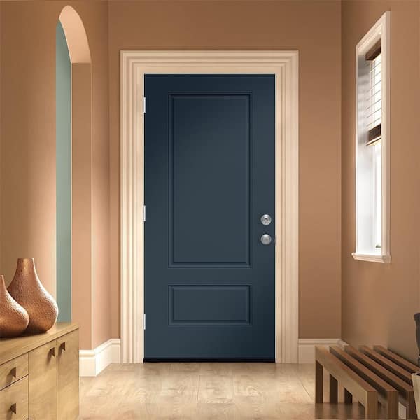 JELD-WEN 36 in. x 80 in. 2 Panel Euro Right-Hand/Inswing Revival