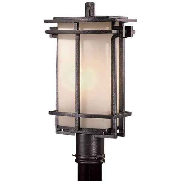 the great outdoors by Minka Lavery Lugarno Square 1-Light Outdoor Forged Silver Post Mount