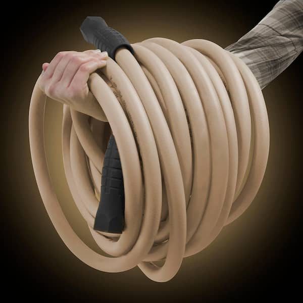 5/8 in. x 50 ft. 3/4-11.5 GHT Fittings Colors Garden Hose with SwivelGrip Connections in Brown Mulch