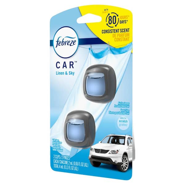 Febreze 0.06 oz. Linen and Sky Scent Car Vent Clip Air Freshener (2-Pack)  003077201052 - The Home Depot