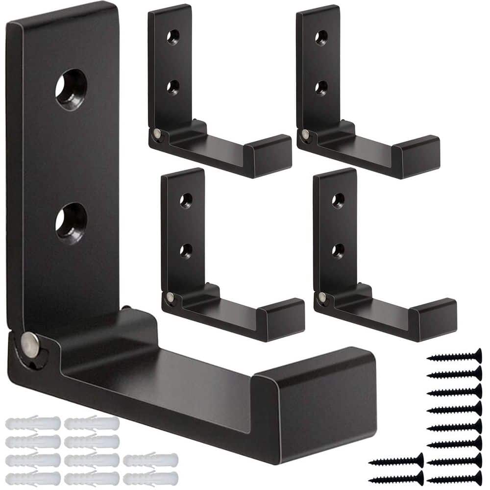 5-Piece Aluminum Folding Wall-Mounted Coat Hooks with Rust-Resistant Finish and Screws for Heavy Items price history on PriceWatchPro