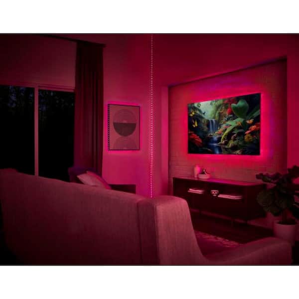 55 to 65 TV RGB Color Sensing Dimmable Plug-In LED Black TV Backlight  with Remote Control