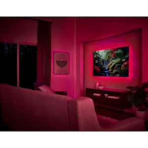 9.8 ft. RGB Color Changing Dimmable USB Powered LED Black Strip Light with Remote Control