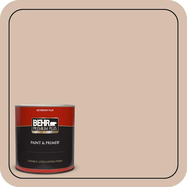 BEHR PREMIUM PLUS 1 Qt. #ICC-42 Comforting Flat Exterior Paint & Primer