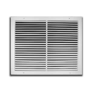 16 in. x 6 in. White Fixed Bar Return Air Grille