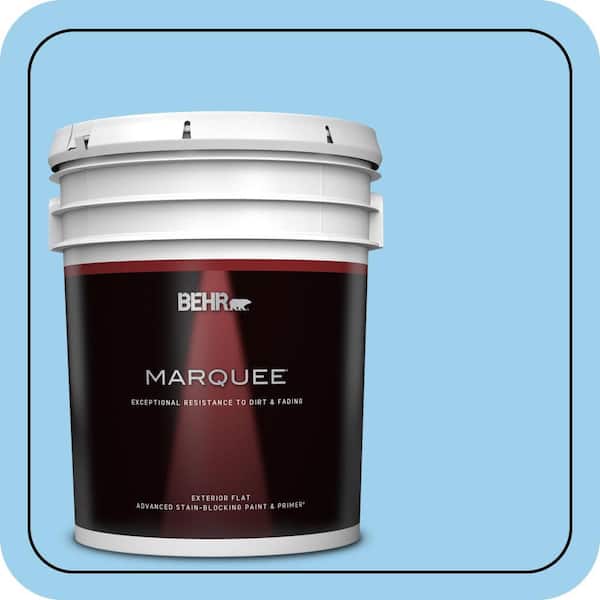 BEHR MARQUEE 5 gal. #P500-3 Spa Blue Flat Exterior Paint & Primer