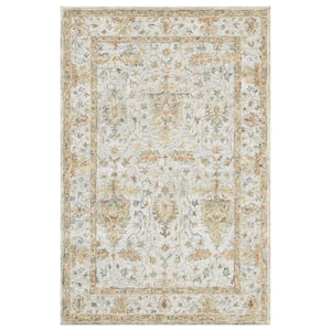 Ancien Lavaux Gray/Brown 2 ft. x 3 ft. Oriental Wool Cotton Area Rug