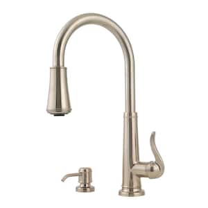 Ashfield Single-Handle Pull-Down Sprayer Kitchen Faucet in Brushed Nickel