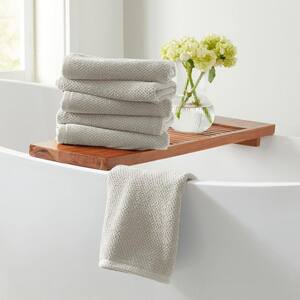 Light Grey 6-Pack Cotton Quick-Dry Hand Towel Set
