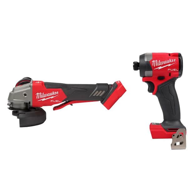 M18 FUEL 18V Lith-Ion Brushless Cordless 4-1/2 in. /5 in. Grinder w/ Variable Speed & Paddle Switch w/ Impact Driver