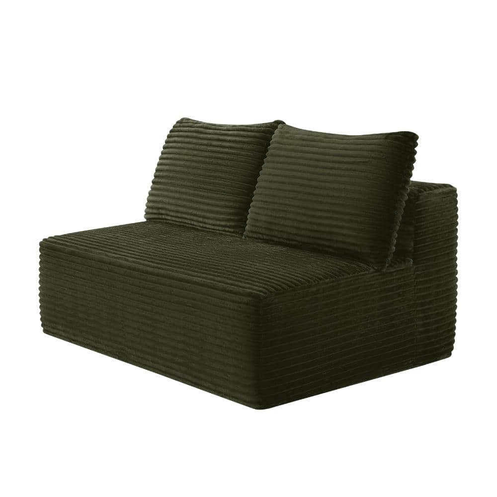 58 in. Green Plush Fabric 2 Seat Chaise Lounge with Cup Holder Sofa Bed durable construction price history on PriceWatchPro