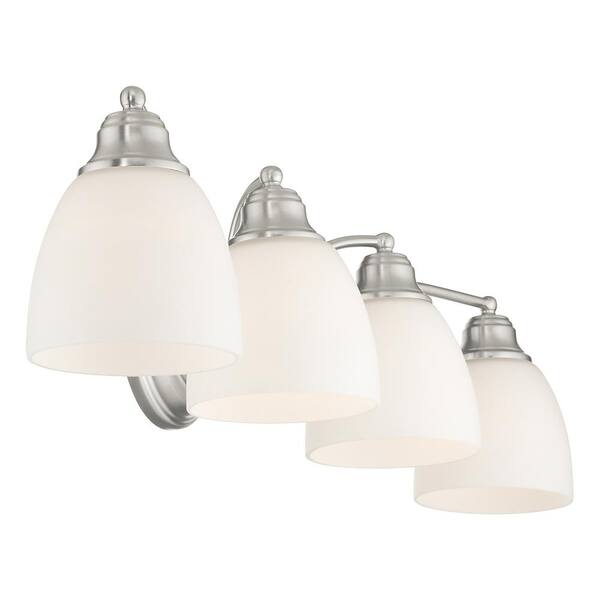 Livex Lighting Beaumont 30 in. 4-Light Brushed Nickel Vanity