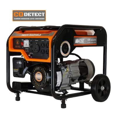 4,000-Watt Re-coil Start Gasoline Powered Portable Generator Carb Compliant with RV Outlet and CO Shutdown Sensor