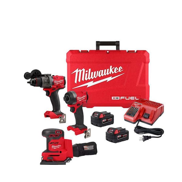 Power tool combo kit with online sander