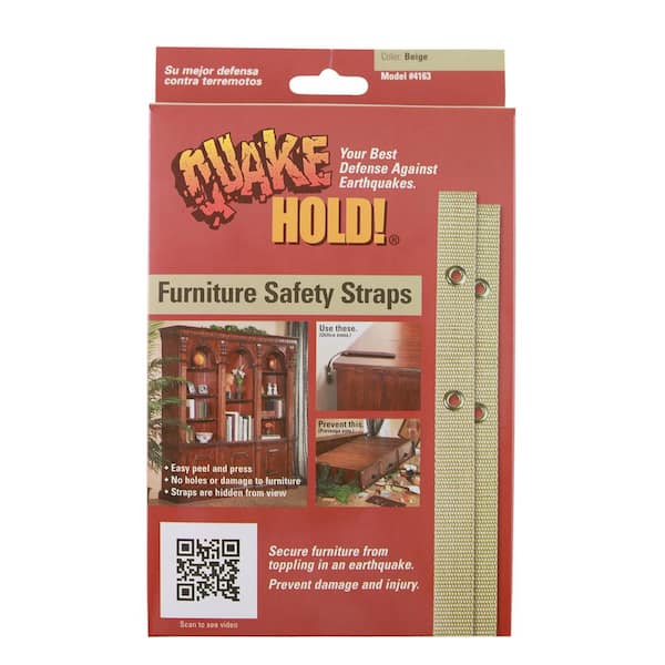 QuakeHOLD! Black Nylon Furniture Safety Strap 4160 - The Home Depot
