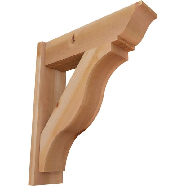 Ekena Millwork 8 in. x 30 in. x 26 in. Fuston Traditional Smooth Western Red Cedar Outlooker