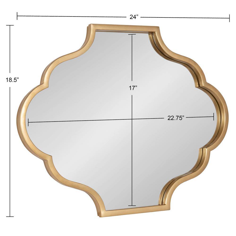 Gold Scalloped Iron Framed Wall Mirror, 18x24