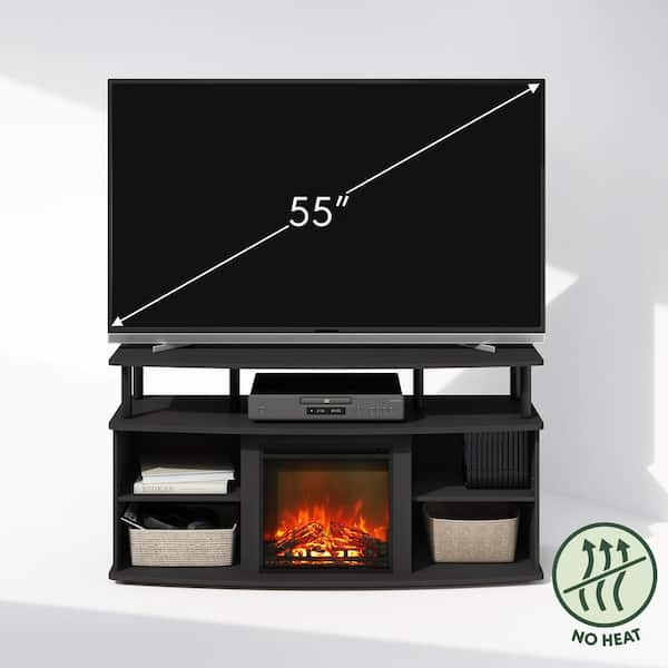 【色:アメリカーノ/ブラック】フリノ(Furinno) エンターテイメントテレビ Furinno Jensen Americano/Black TV Stand Entertainment Center Fits