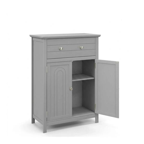 Entryway Mudroom 2-Door Storage Cabinet with Drawer, Boot + Gear Storage, 3-Position Adjustable Shelf, Anti-Tip