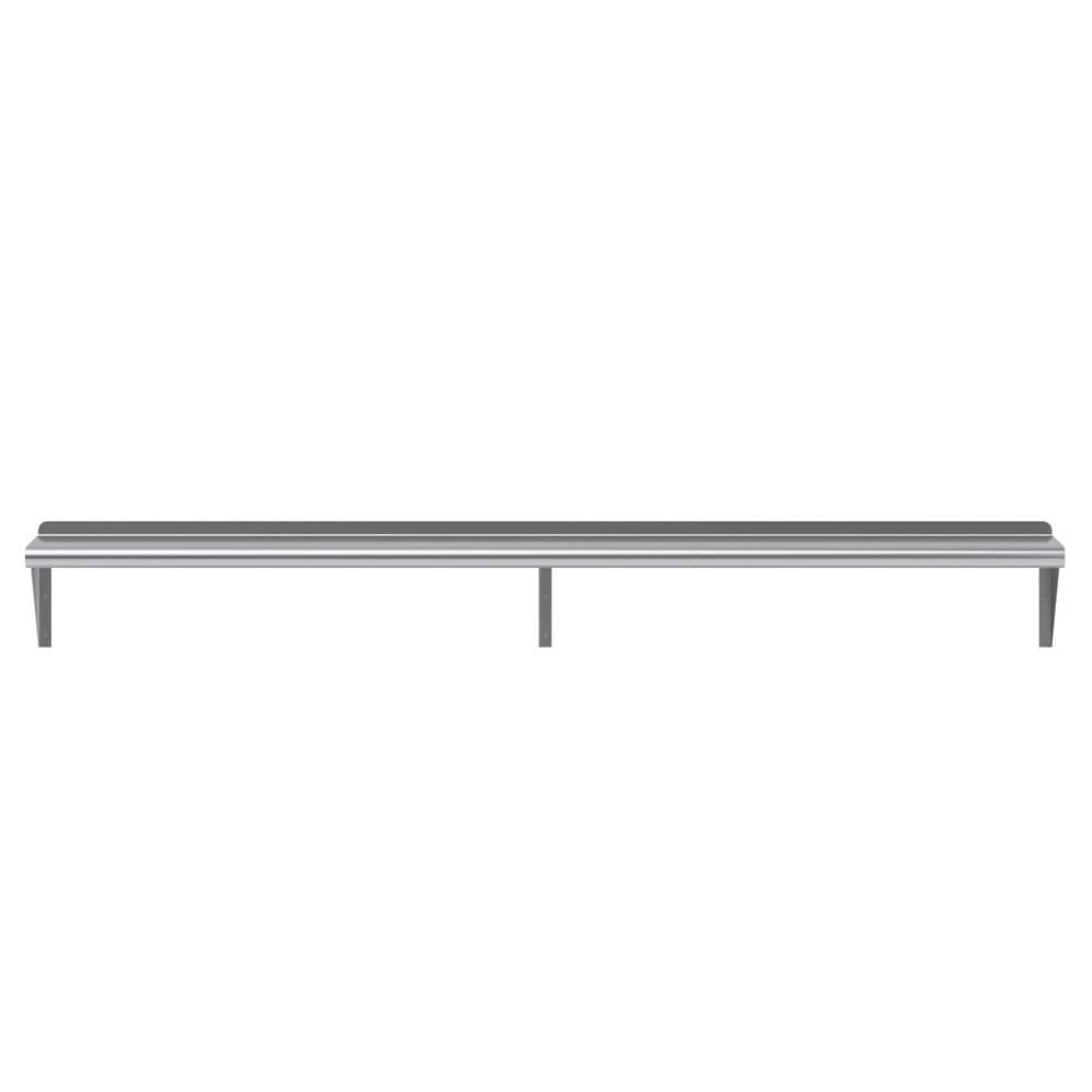 72" Long Stainless Steel Wall Shelf with Brackets