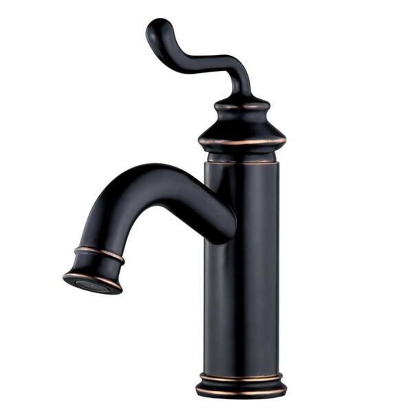 Kingston Brass Royale Single Hole Single-Handle Bathroom Faucet in Naples Bronze