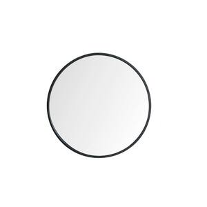28 in. W x 28 in. H Aluminum Round Circular Framed for Wall Decorative Bathroom Vanity Mirror in Black