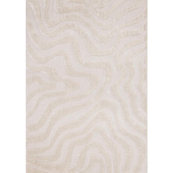 Intrigue Collections 8' x 11' (7'10" x 11'2") White Organic, Tonal/Solid Indoor Area Rug