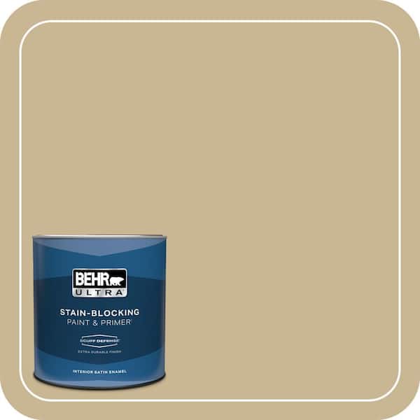 BEHR ULTRA 1 qt. #MQ2-30 Spring Wheat Extra Durable Satin Enamel Interior Paint & Primer