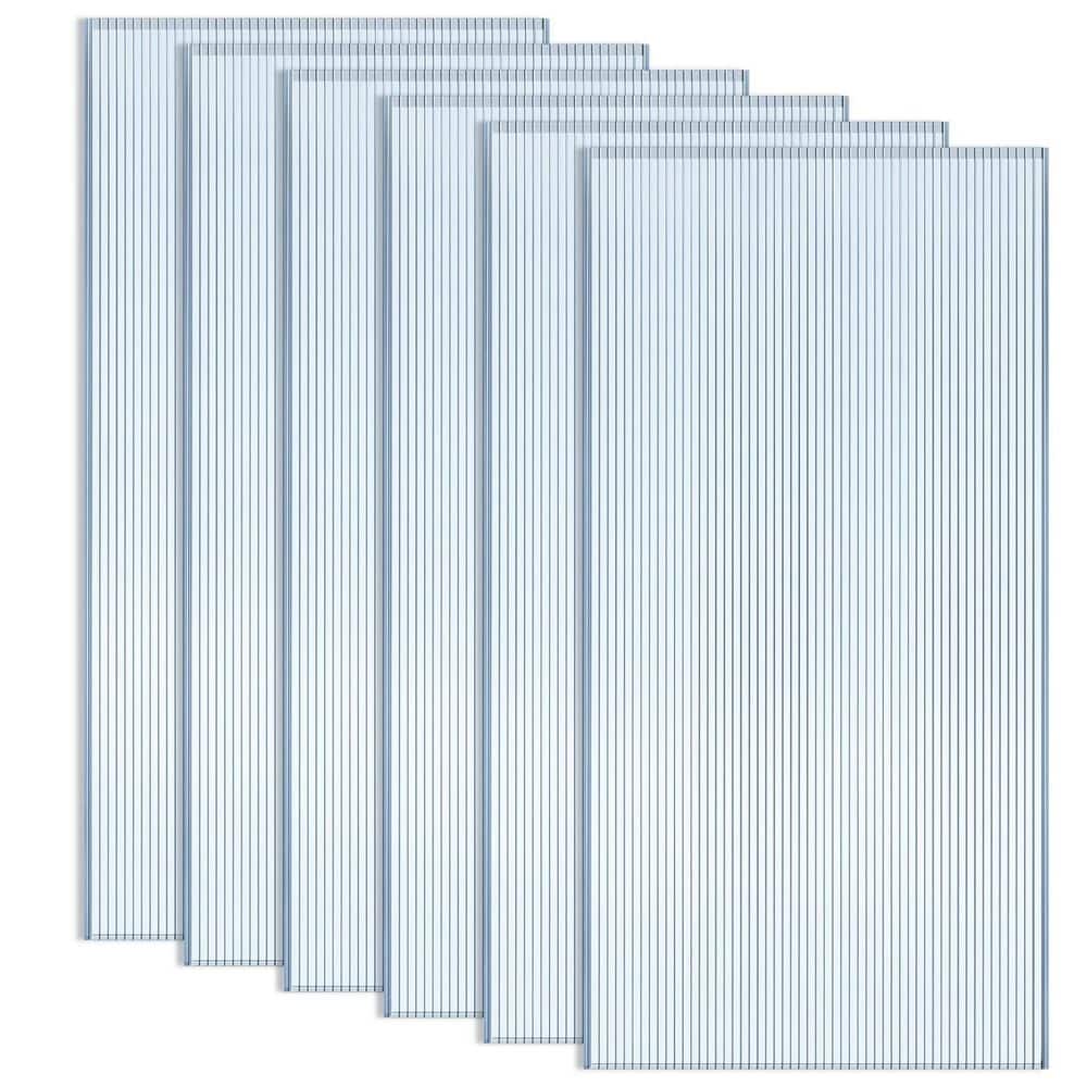 6-Pack 2 ft. x 4 ft. x 0.24 in. Polycarbonate Greenhouse Panels, Waterproof UV Protected Sheet, Corrugated Roof Panel price history on PriceWatchPro