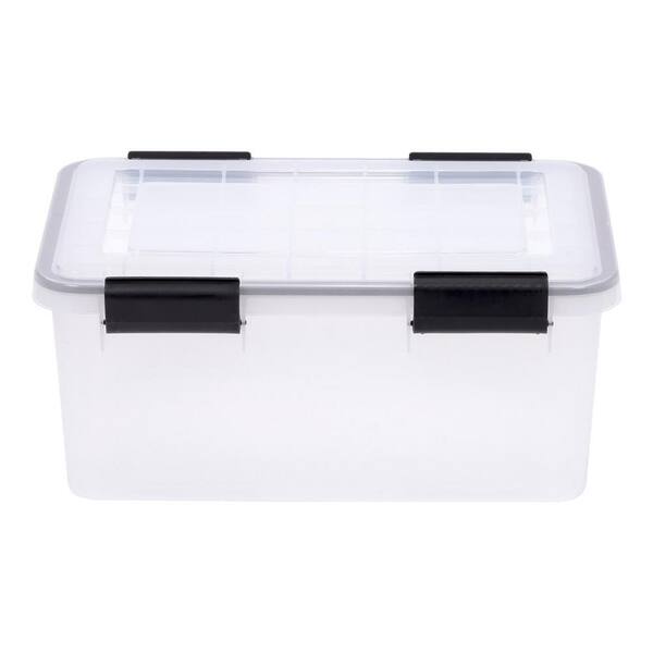  IRIS USA 12qt/3.2gal Clear View Plastic Storage Bin with Lid  and Secure Latching Buckles - Home Storage Baskets